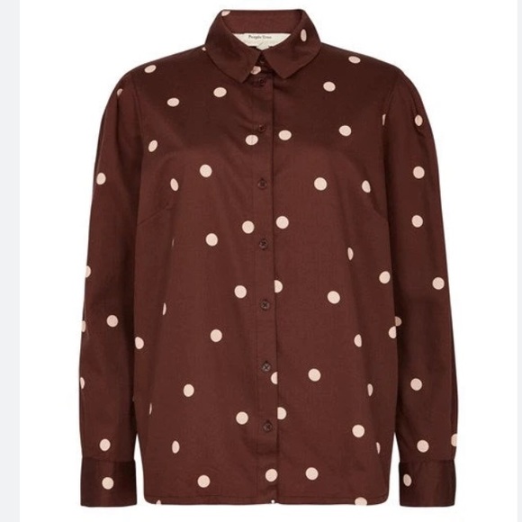 NWT People Tree Edie Polka Dot Shirt - Picture 3 of 12